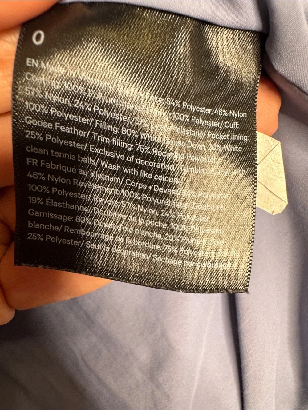 Lululemon Wunder Puff Jacket Iridescent Heathered Wild Indigo goose Down size 0